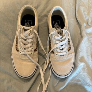 Cream & leopard Vans